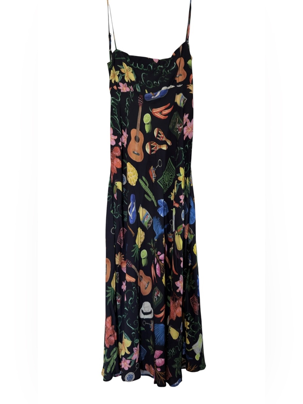 FARM Rio Buena Gente Tropical Print Maxi Dress NWOT